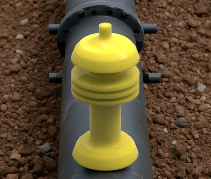 10” UreCast Cleaning Pig - Long - Enduro Pipeline Services