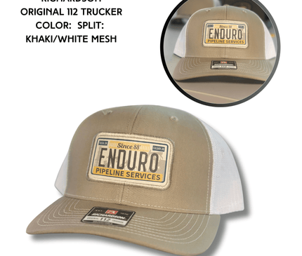 Enduro License Plate Patch Trucker – Classic Look, 3 Color Combos - Enduro Pipeline Services